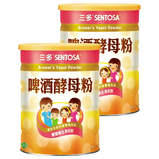 SENTOSA 三多 啤酒酵母粉 400g/罐，富含蛋白質、維生素B群和礦物質，膳食纖維，全家人的營養補充品，純素配方, 2罐