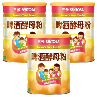 SENTOSA 三多 啤酒酵母粉 400g/罐，富含蛋白質、維生素B群和礦物質，膳食纖維，全家人的營養補充品，純素配方, 3罐