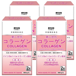 AJIOU 日本味王 第二代膠原蛋白膠囊, 540mg, 60顆, 4盒