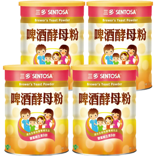 SENTOSA 三多 啤酒酵母粉 400g/罐，富含蛋白質、維生素B群和礦物質，膳食纖維，全家人的營養補充品，純素配方, 4罐