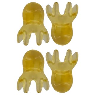 모든리드 便攜式頭皮肩膀頸部章魚刮痧, 黃色, 4個