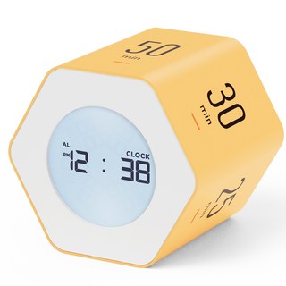 Moas 多六邊形時鐘定時器, 黃色, 1個