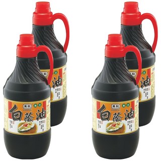 黑龍 白蔭油 100%黑豆經古法120天日曝月露釀造 味道香濃 口感甘醇獨特 不含防腐劑、味精、糖精、人工色素, 1.56L, 4瓶