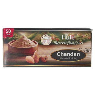 Flute INCENSE India 印度倒流香 50顆 暖和舒緩, Chandan 沉香, 1盒