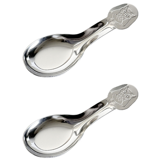 popokiki不鏽鋼兒童匙/湯匙- 2入,1入, 銀色, 1組