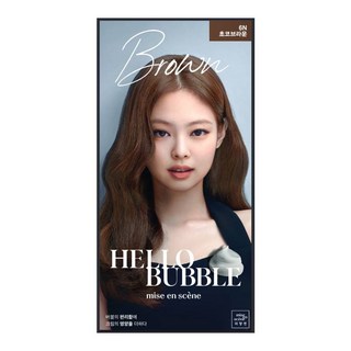 mise en scene 魅尚萱 HELLO BUBBLE 泡沫染髮劑, 6N 巧克力棕, 1盒