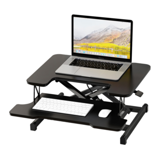 站立式工作桌 氣壓調節, 黑色, 1個