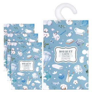 부케가르니 퍼퓸드 샤쉐 옷장방향제 본품, 20g, 4개, 클린솝