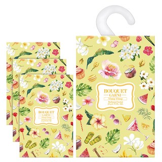 부케가르니 퍼퓸드 샤쉐 옷장방향제 일랑일랑 본품, 20g, 4개, 일랑일랑향