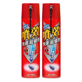 噴效 快速殺蟑劑, 600ml, 2瓶