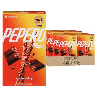PEPERO 脆心巧棒, 39g, 8盒