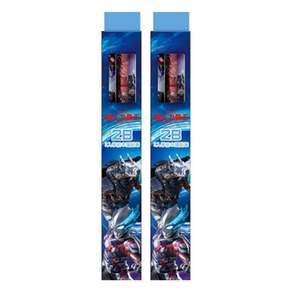 ULTRAMAN 超人力霸王 學前木頭鉛筆 2B, 布雷薩 紅色 + 淺藍色 + 藍色, 6支