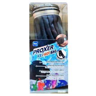 博瑟 炫彩冰溫敷袋組 附固定袋 9吋 黑色, 1組