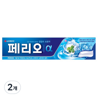 페리오 뉴후레쉬 알파 치약, 2개, 185g