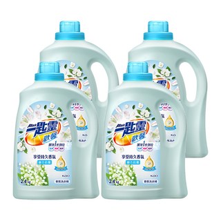 Attack 一匙靈 台灣公司貨 歡馨香氛洗衣精 幽谷鈴蘭香, 2.4kg, 4桶