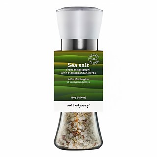 salt odyssey 奧德賽 地中海綜合香草海鹽研磨罐 160g，提升料理風味, 1罐