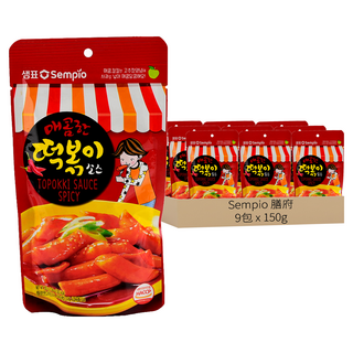 Sempio 膳府 辣炒年糕醬汁 韓式辣味 簡單三步驟, 150g, 9包