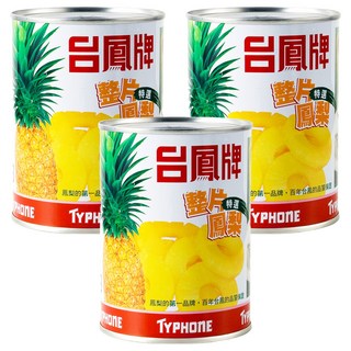 台鳳 整片鳳梨 罐頭, 565g, 3罐