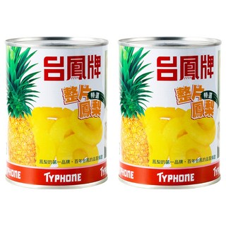 台鳳 整片鳳梨 真空包裝不含防腐劑 酸甜適中 保留鳳梨原有營養, 565g, 2罐