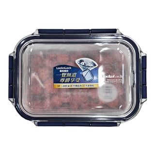 LocknLock 樂扣樂扣 頂級透明耐熱玻璃保鮮盒, 207 x 156 x 74mm 1L, 1個