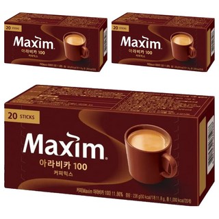 Maxim 麥心 阿拉比卡3合1咖啡 11.8g x 20條, 3盒