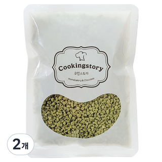 Cookingstory 綠茶餅乾脆片, 2個, 100g