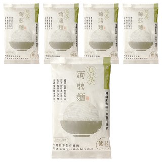 自在食刻 烏冬蒟蒻麵, 200g, 5包