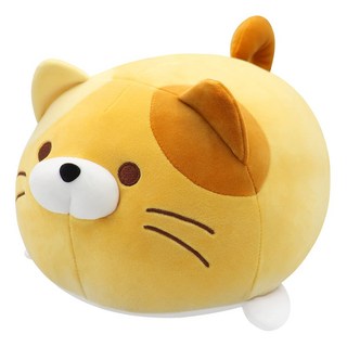 可愛胖胖團子貓抱枕 羽絨棉彈力絨材質, 50 x 30cm, 橘貓