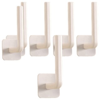 리빙홈디테일 모자걸이 강력 접착 소품걸이 모자정리 GE-02, 화이트, 6개