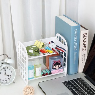 헬로젬 귀여운 파스텔 접이식 미니 선반, 화이트, 2단