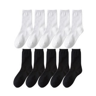 펀삭스 여성용 무지 장목 양말 10켤레 세트