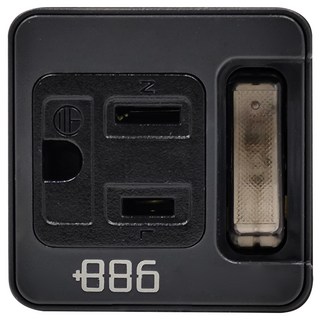 886 極野家 1開1插壁插 防雷擊, 42mm, 迷霧灰, 1個