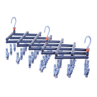 小麥購物 秒收曬衣架 29夾 C337 600g, 1個, 深海藍