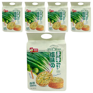 日日旺 福伯 香蔥薄脆餅乾, 260g, 5包