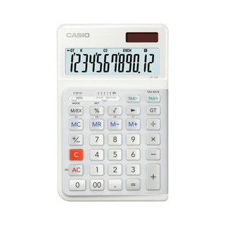 卡西歐人體工學設計 3 度計算器 JE-12E, 1個, 白色(JE-12E-WE)