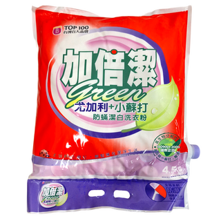 加倍潔 尤加利+小蘇打防蟎潔白洗衣粉 4.5kg, 1包