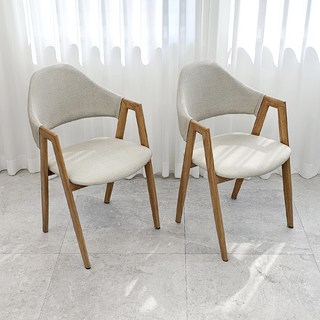 비에프컴퍼니 비올렛 수인 패브릭 스타일 의자 2p, 연그레이, 2개