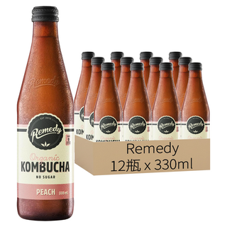 Remedy 澳式精釀康普茶 水蜜桃風味, 330ml, 12瓶