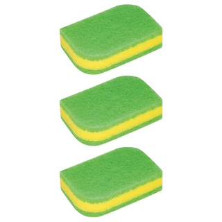 3M Scotch-Brite 百利 3層防刮海綿菜瓜布, 3個, 1個裝, 綠色