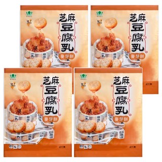 昇田食品 芝麻豆腐乳麥芽餅, 250g, 4袋