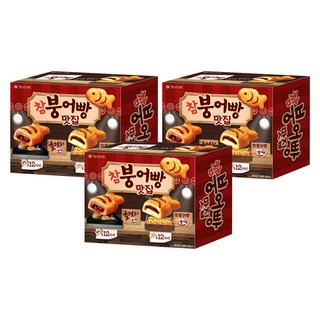 ORION 好麗友 鯛魚燒蛋糕 紅豆麻糬巧克力口味 12包入+韓式糖餅口味 12包入, 720g, 3組