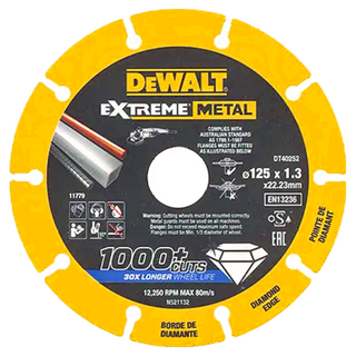 DEWALT 得偉 超強鑽石金屬鋸片 125x1.3x22.23mm, 1個