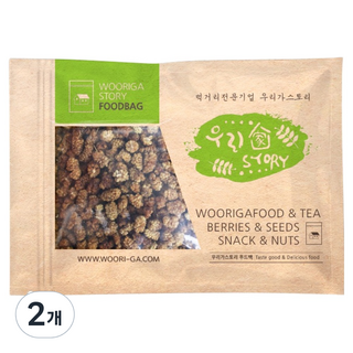 wooriga. 白色乾燥桑葚, 1kg, 2個