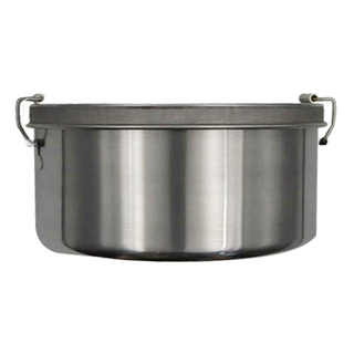 桔子廚房 Orange Kitchen 圓便當盒 附杯匙 不鏽鋼430 台灣製, D型 銀色, 1個