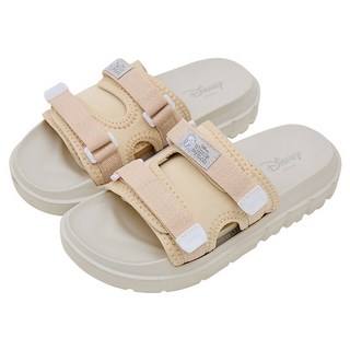 BORUI 柏睿鞋業 大人款 迪士尼雙織帶魔鬼氈造型休閒拖鞋, 奶茶色, 260mm