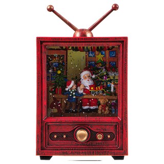 크리스마스 멜로디 워터볼, 스노우맨TV, 12.5 x 9 x 22.5 cm, 1개