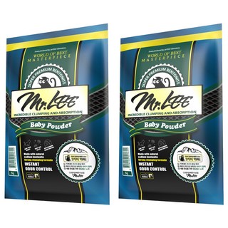 미스터리 베이비파우더 응고형 고양이 모래, 7kg, 2개, 베이비파우더향