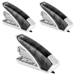 KW-triO 堡勝企業 空氣指感訂書機 省力60% 裝訂 大容量裝針置物槽 一次可裝訂15張 尾端附除針裝置, 白色, 3個