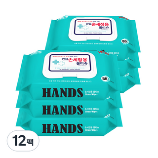 RAVIANGE 安心潔手濕紙巾 掀蓋型, 80張, 12個