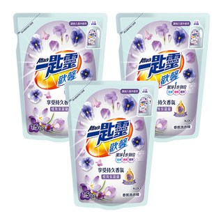 Attack 一匙靈 台灣公司貨 歡馨香氛洗衣精補充包 蝶舞紫羅蘭, 1.5kg, 3包